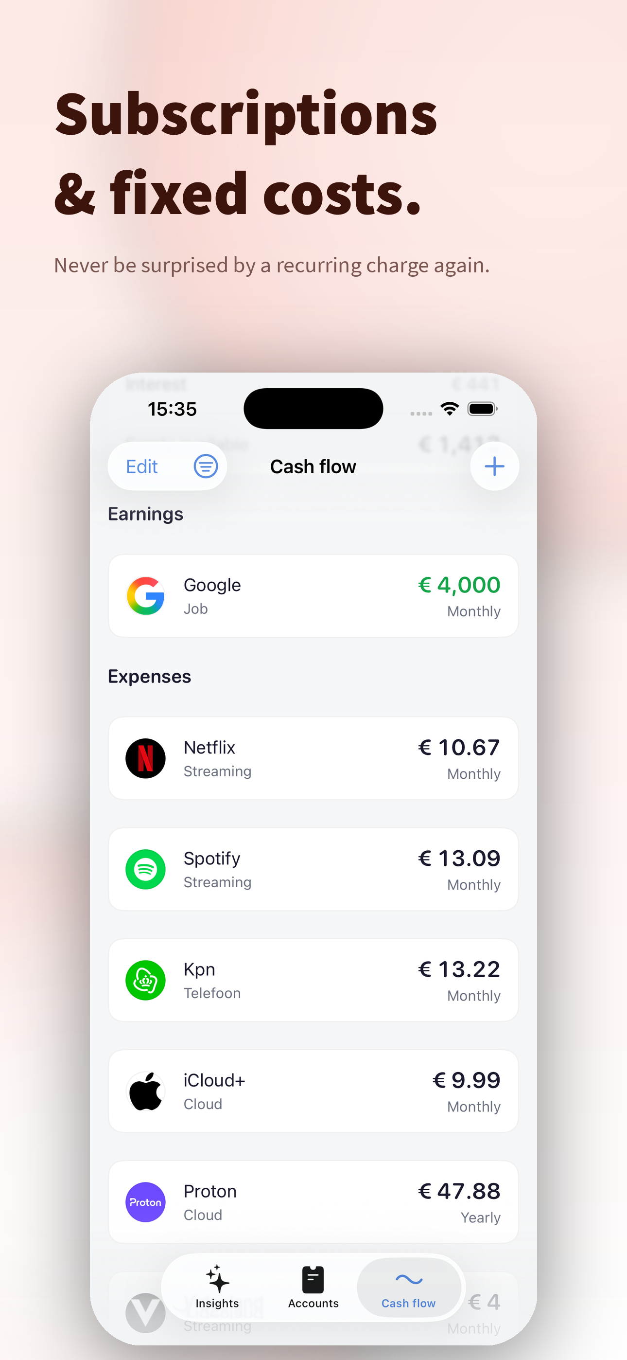 Screenshot of portfx — overview inside the app