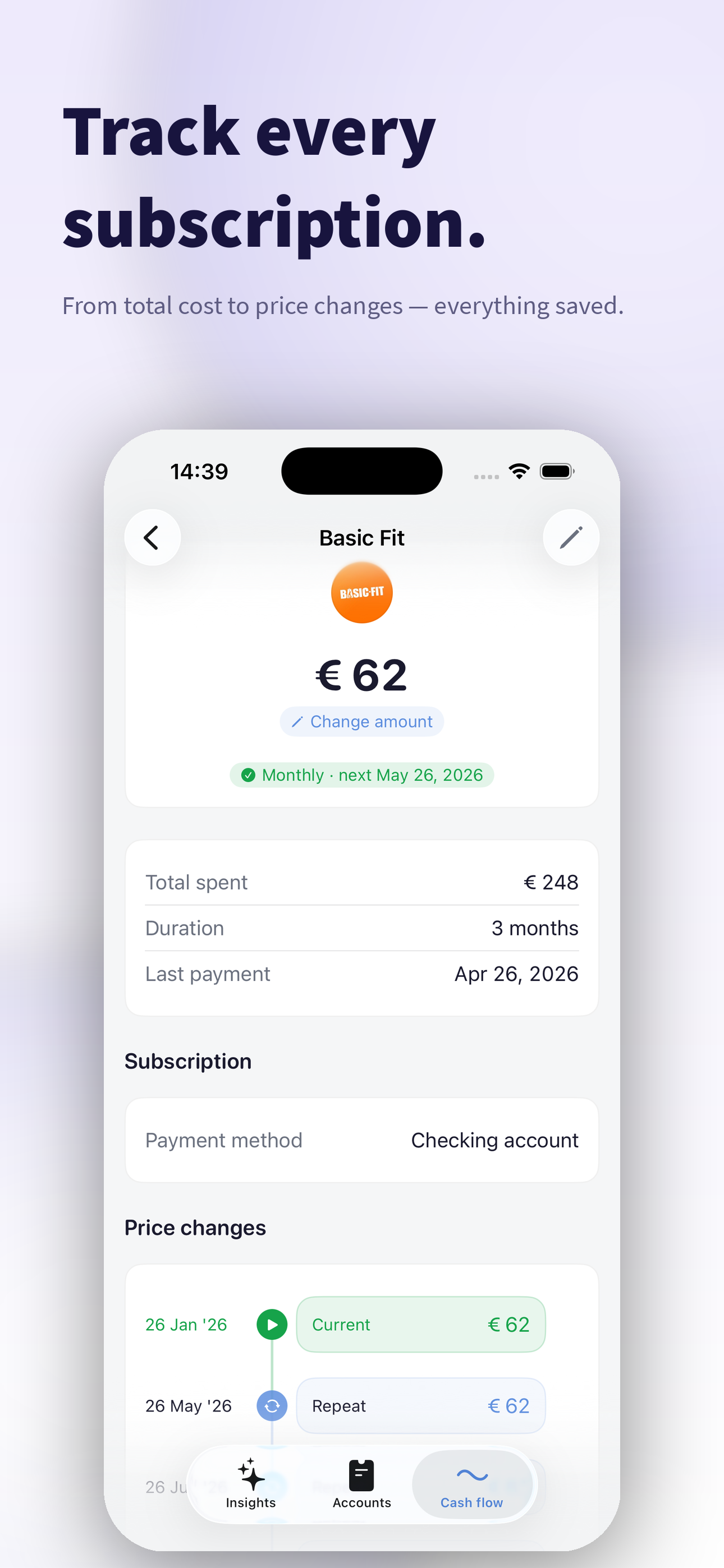 Screenshot of portfx — overview inside the app